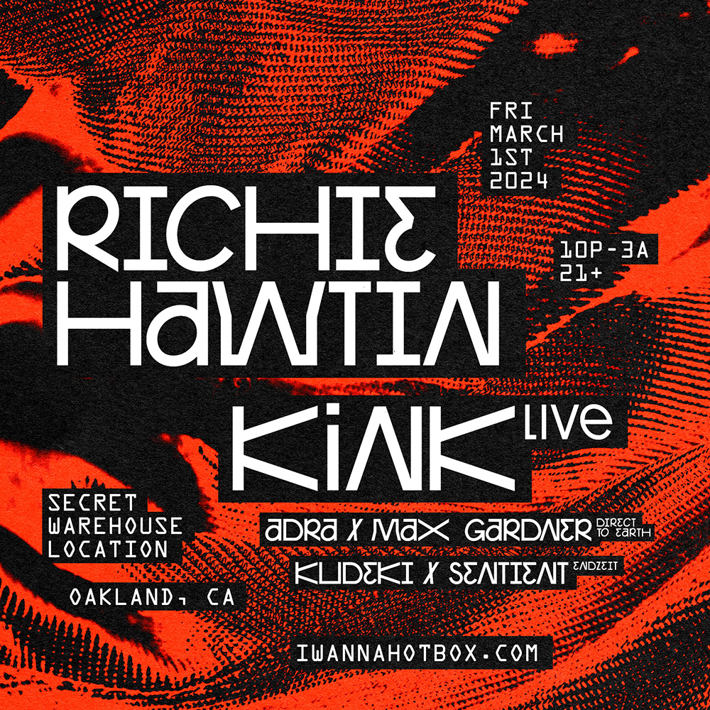 Richie Hawtin Kink Oakland Warehouse Party March 1st 2024 SF Tickets